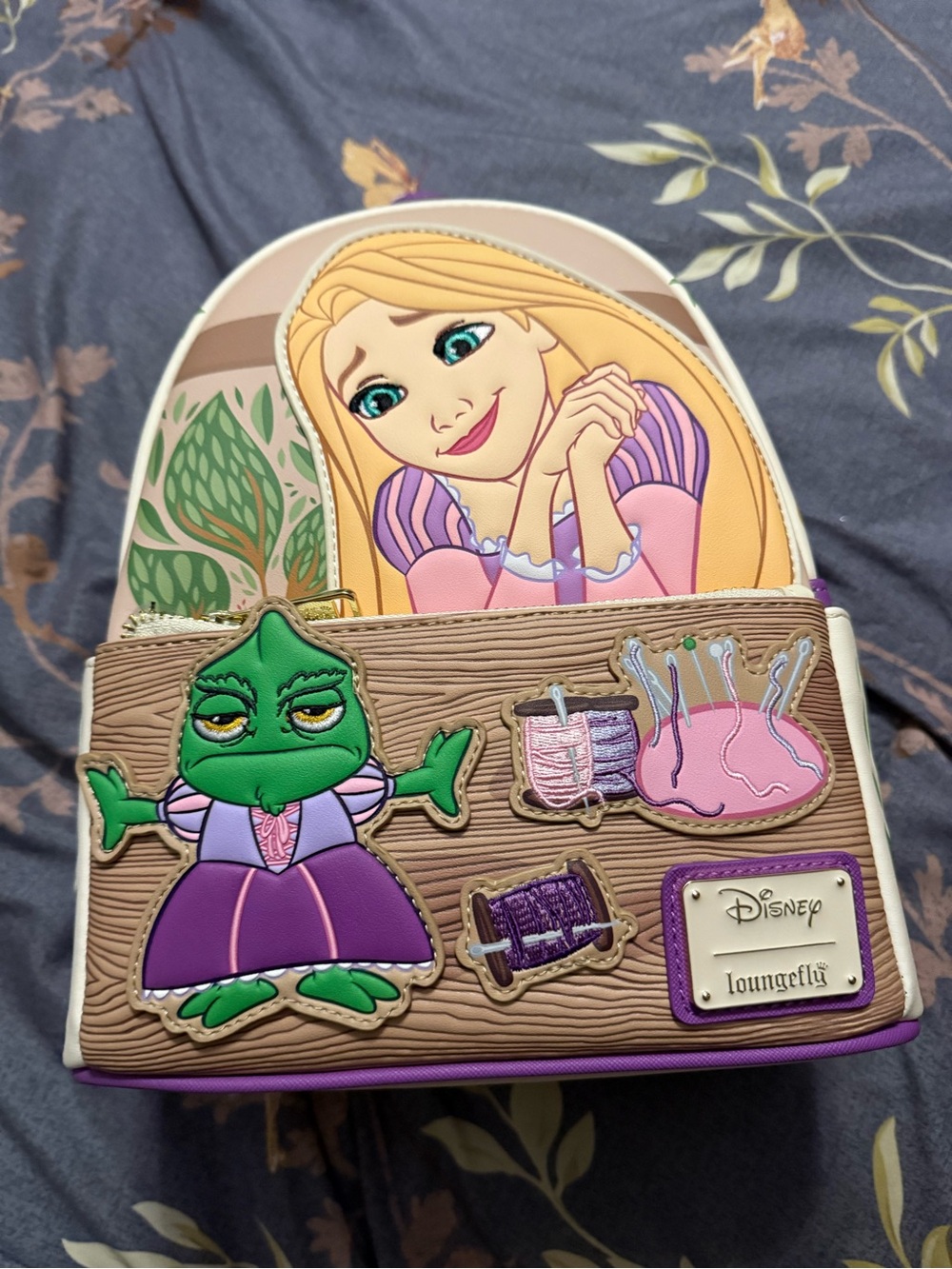 Loungefly Rapunzel Kids Backpack — Purple, Pink, Green, Cream